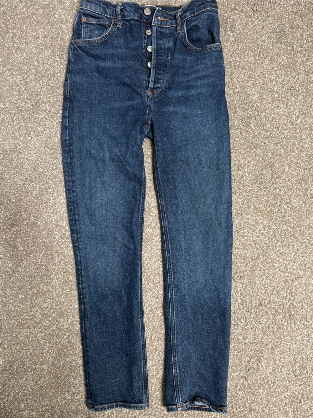 Agolde Riley Long Button-Fly Jeans - Picture 2 of 7